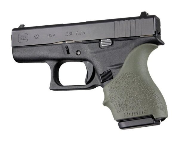 HandAll Beaver Tail Grip Sleeve Glock 42 43 OD Green by Hogue
