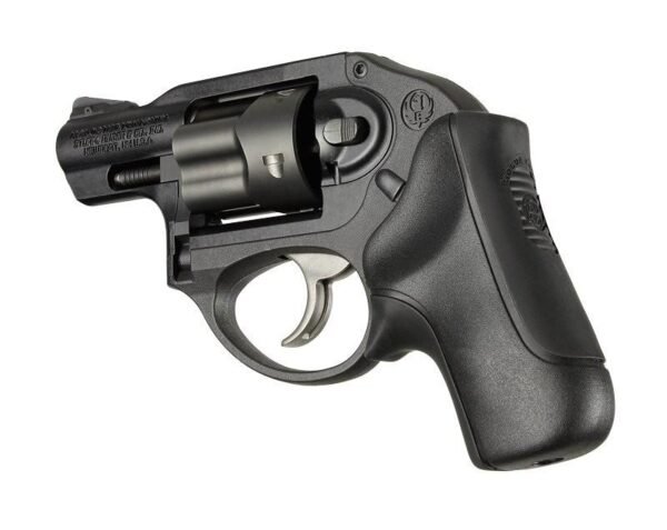 Ruger LCR: Black Rubber Bantam Boot Tamer Cushion Grip without Finger Grooves by Hogue