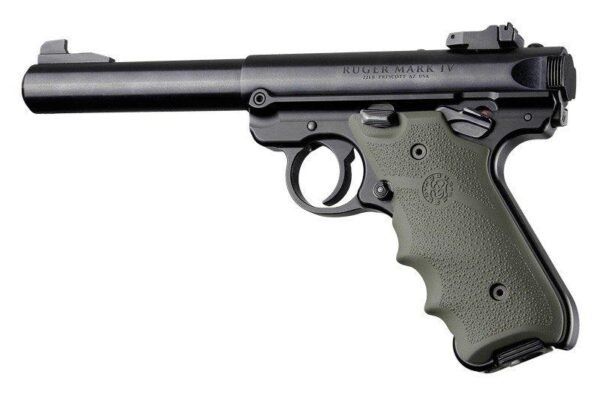 Ruger MKIV Rubber Grip with Finger Grooves OD Green by Hogue