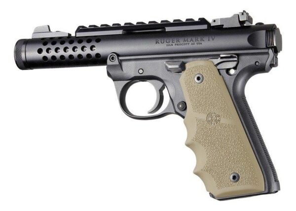 Ruger 22/45 MKIV Rubber Grip with Finger Grooves Flat Dark Earth by Hogue