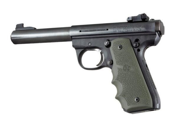Ruger 22/45 RP Rubber Grip with Finger Grooves OD Green by Hogue