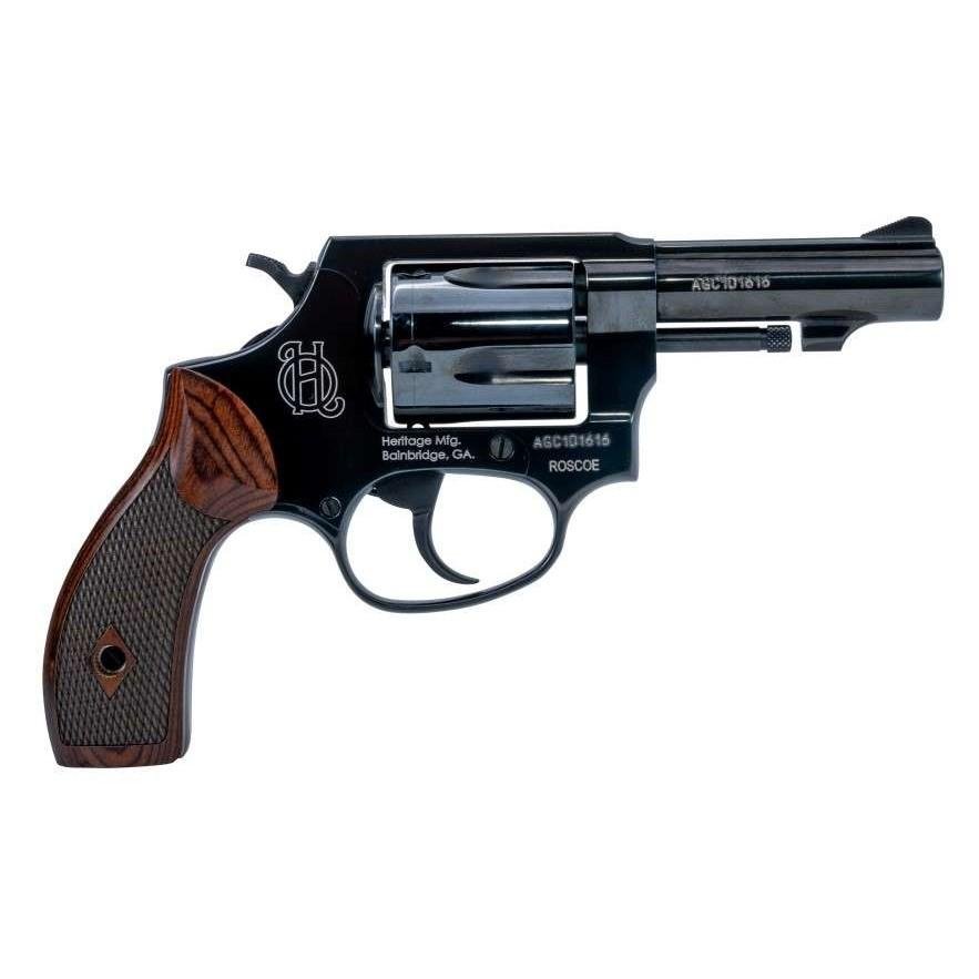 Heritage Roscoe Handgun .38 Special 5rd Capacity 3" Barrel Black with Wood Grips by Heritage Arms