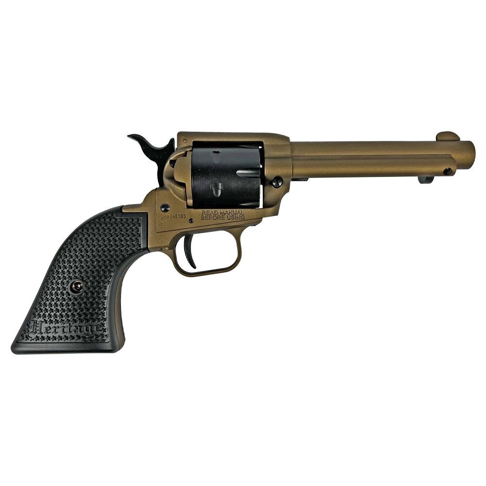 Heritage Rough Rider Burnt Bronze Cerakote Handgun .22 LR 6rd Capacity 4.75" Barrel Polymer Black by Heritage Arms