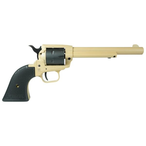 Heritage Rough Rider Steel Frame Sabre Sand Cerakote Handgun .22 LR 6rd Capacity 6.5" Barrel Polymer Black by Heritage Arms
