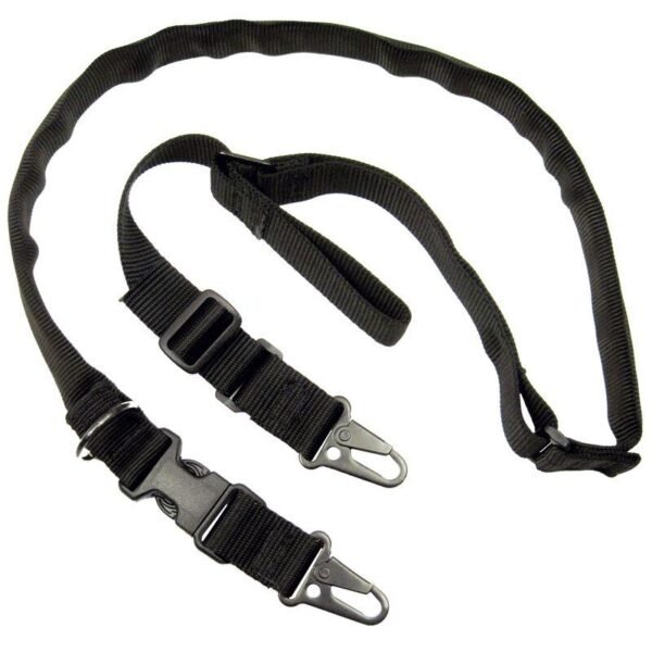 TacShield Warrior 2n1 Sling with HK Snap Hook 1.25" Black by Military Products