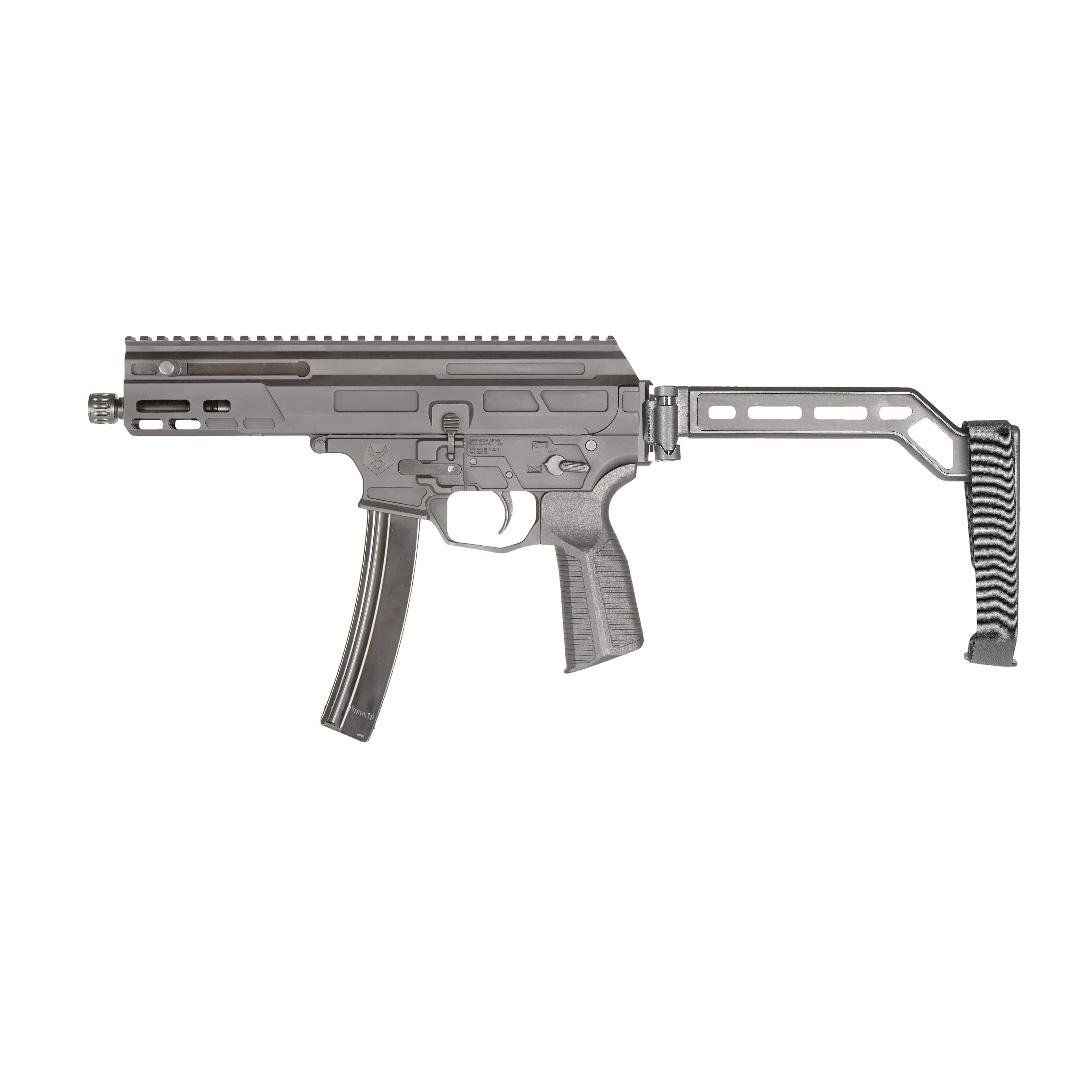 Matador Arms MAT-9K Roller Pistol 9mm Luger 30rd Magazine 5.5 Barrel H&K Magazine Compatible Black Brace by 10 Ring…
