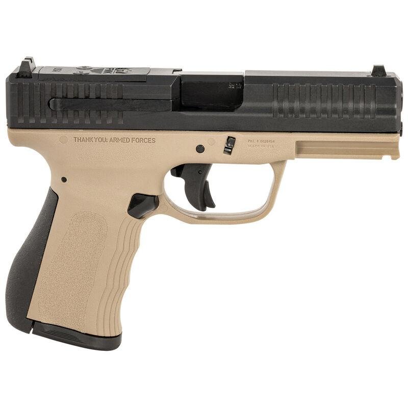FMK Mach 9 Handgun 9mm Luger 10rd Magazine(1) 4" Barrel Optic Ready FDE Frame by FMK Firearms