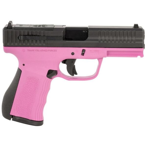FMK Mach 9 Handgun 9mm Luger 10rd Magazine(1) 4" Barrel Optic Ready Pink Frame by FMK Firearms