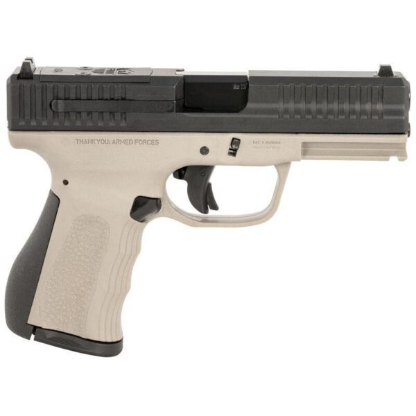 FMK Mach 9 Handgun 9mm Luger 10rd Magazine(1) 4" Barrel Optic Ready Titanium Grey Frame by FMK Firearms