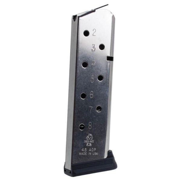 Check-Mate Full Size 1911 Handgun Magazine Stainless Steel .45 ACP 8/rd by Check-Mate Industries