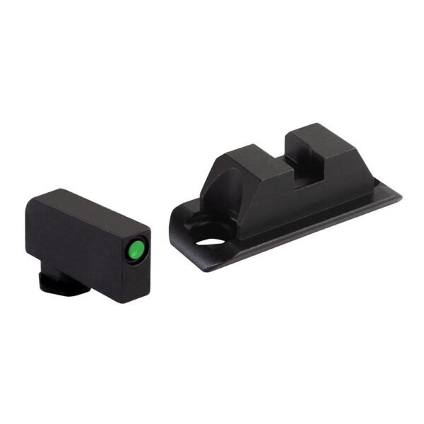 Ameriglo Optic Compatible Sight Set for Glock Gen 5 A-Cut Green with Black .240" Front Black Rear