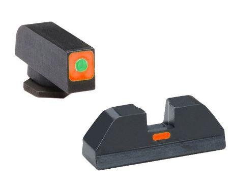 Green Tritium Outline Orange Square (non trit) REAR for Glock Gen 1-4 by Ameriglo