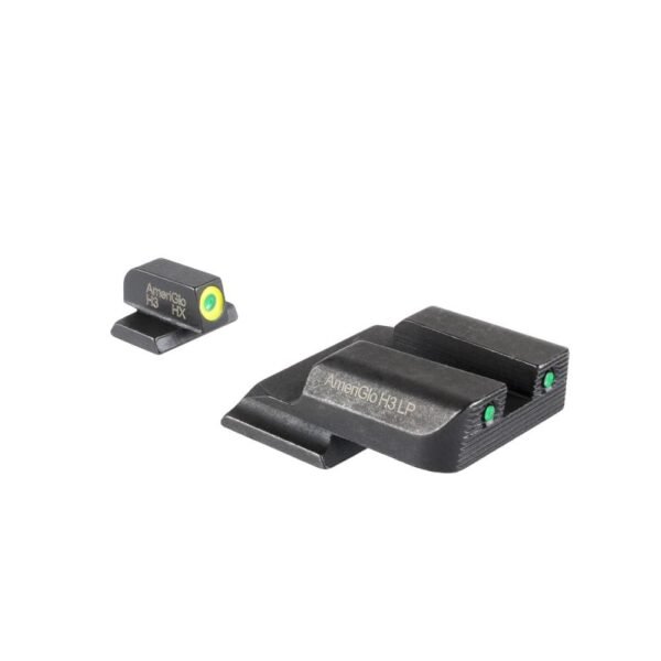 Ameriglo Trooper Tritium Handgun Sight Set for S&W M&P (Excludes .22/.380/Shield/EZ/Pro) Green Rear Green with LumiGreen…