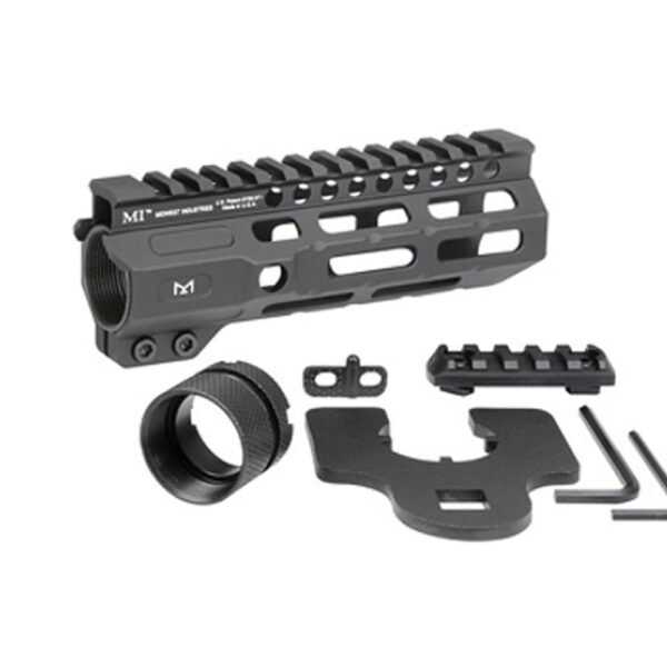 Midwest Industries Combat Rail One Piece Free Float M-LOK Handguard 6" Black