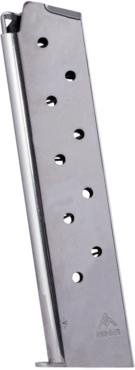 Mec-Gar 1911 Govt Handgun Magazine .45 ACP HT Nickel 10/rd