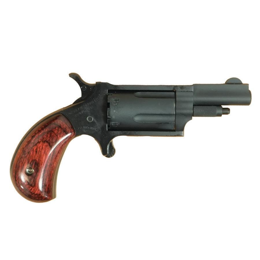 NAA 22M Mini Revolver Handgun .22 Magnum 5rd Capacity 1.625" Barrel Stealth Grey with Rose Grip by North American Arms