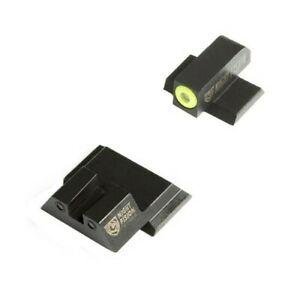 Perfect Dot NS Set w/Yellow Front + Black Square Rear Fits S&W M&P by Night Fision