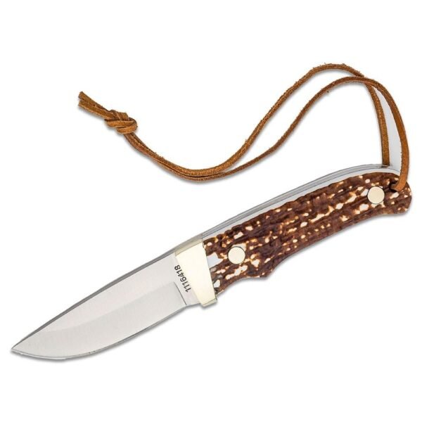 Schrade Uncle Henry Next Gen PH1N Stagalon Fixed Knife 3-3/5" Trailing Point Blade Brown by Battenfeld