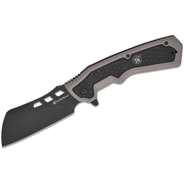 Smith & Wesson Extraction and Evasion Assisted Folding Knife 3-1/2" Cleaver Blade Black by Battenfeld