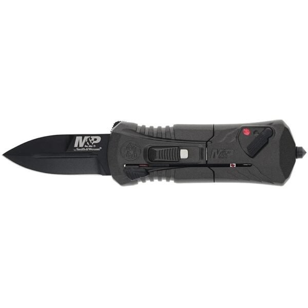 Smith & Wesson M&P Compact OTF Folding Knife 1-9/10" Spear Point Blade Grey by Battenfeld
