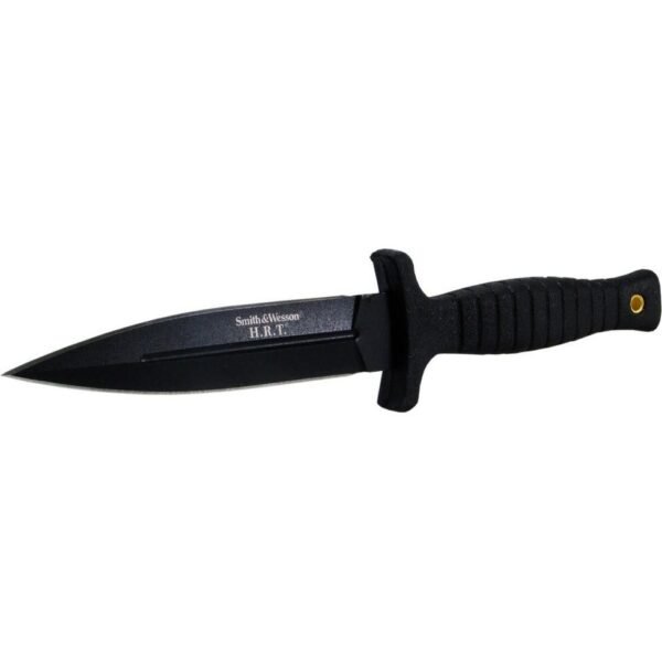 Smith & Wesson H.R.T. False Edge Fixed Knife 4-7/10" Dagger Blade Black by Battenfeld