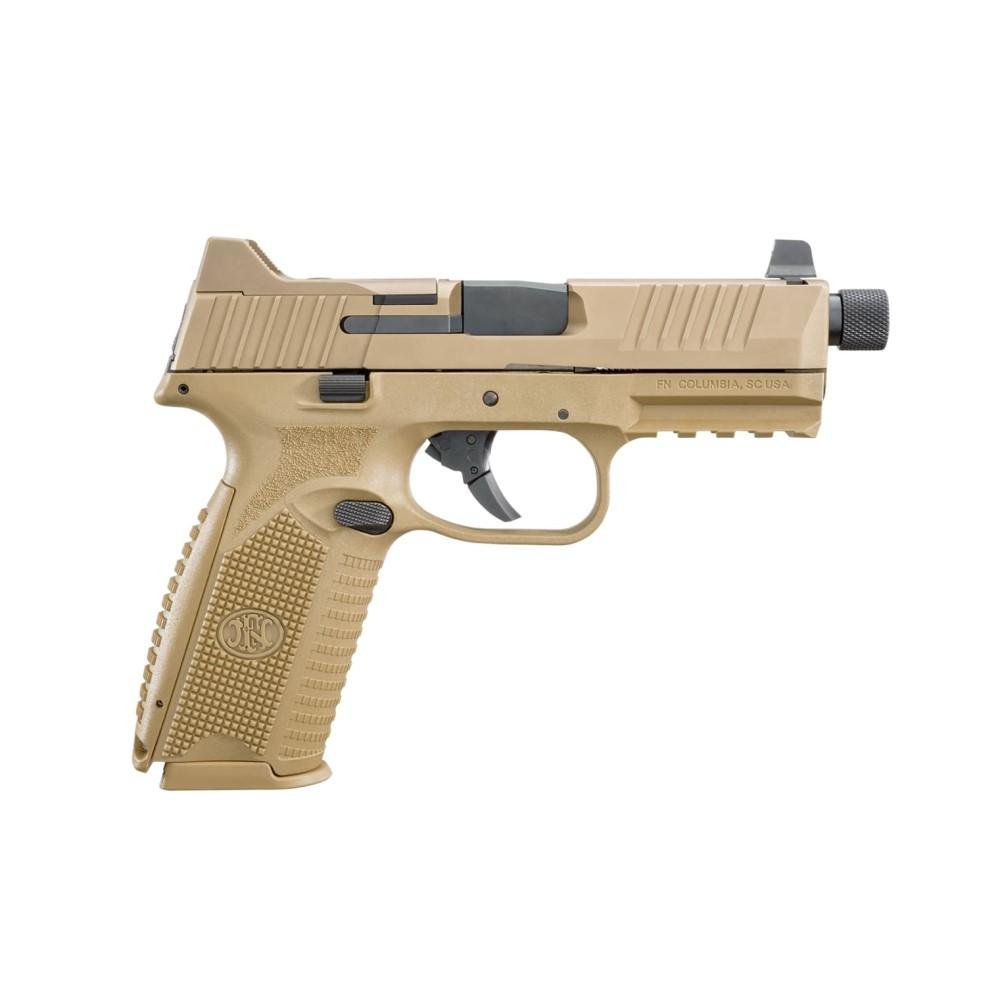 FN 509 Tactical Handgun 9mm Luger 10rd Magazines (2) 4.5" Threaded Barrel FDE NMS by FN America / FN Herstal