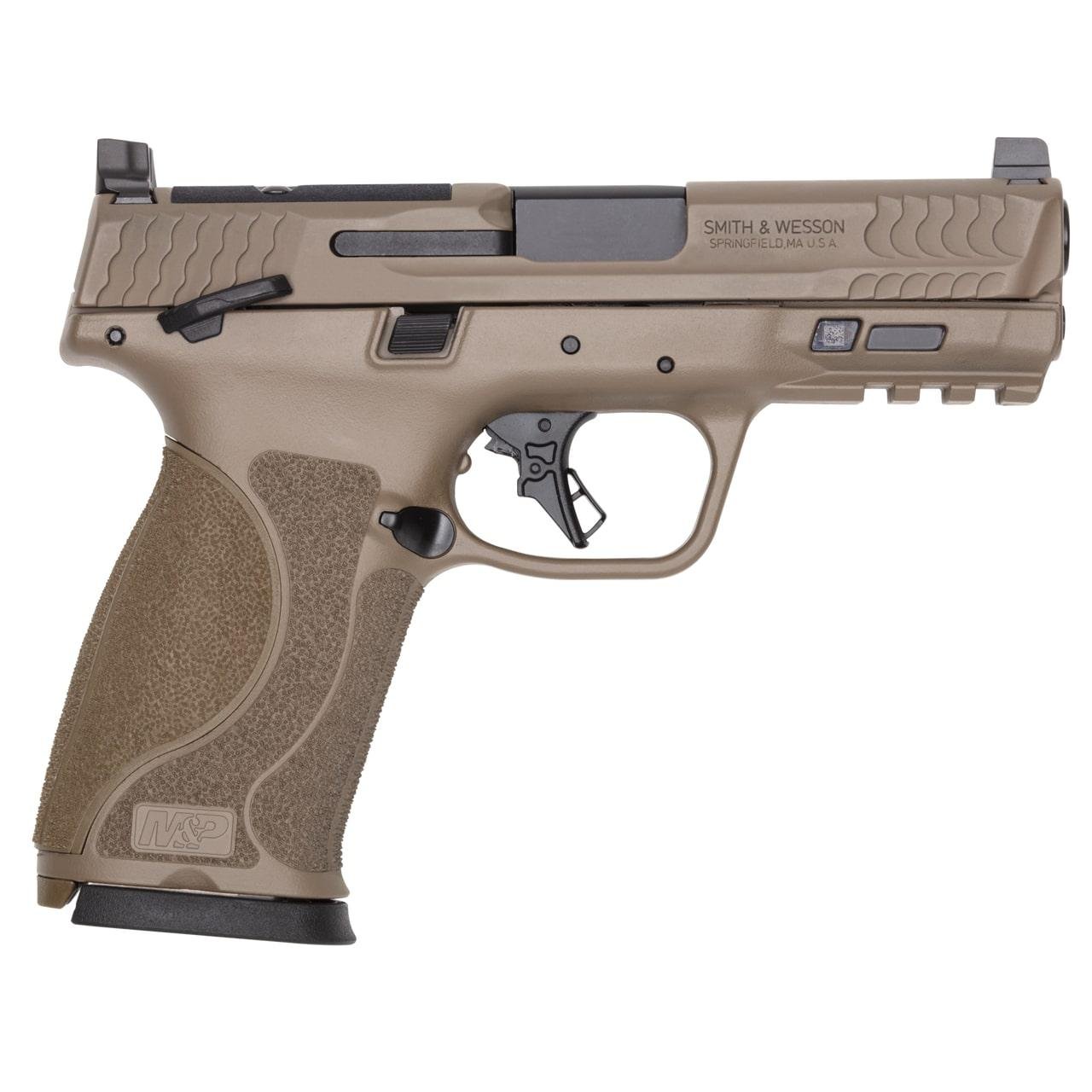 S&W M&P10 2.0 Or Thumb Safety Limited Edition Backpacker Handgun 10mm Auto 15rd Magazines(2) 4" Barrel FDE by Smith &…