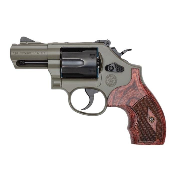 S&W PC Model 19 Carry Comp Handgun .357 Mag/.38 Spl(+P) 6rd Capacity 2.5" Barrel Moss Cerakote Rosewood Grip by Smith &…