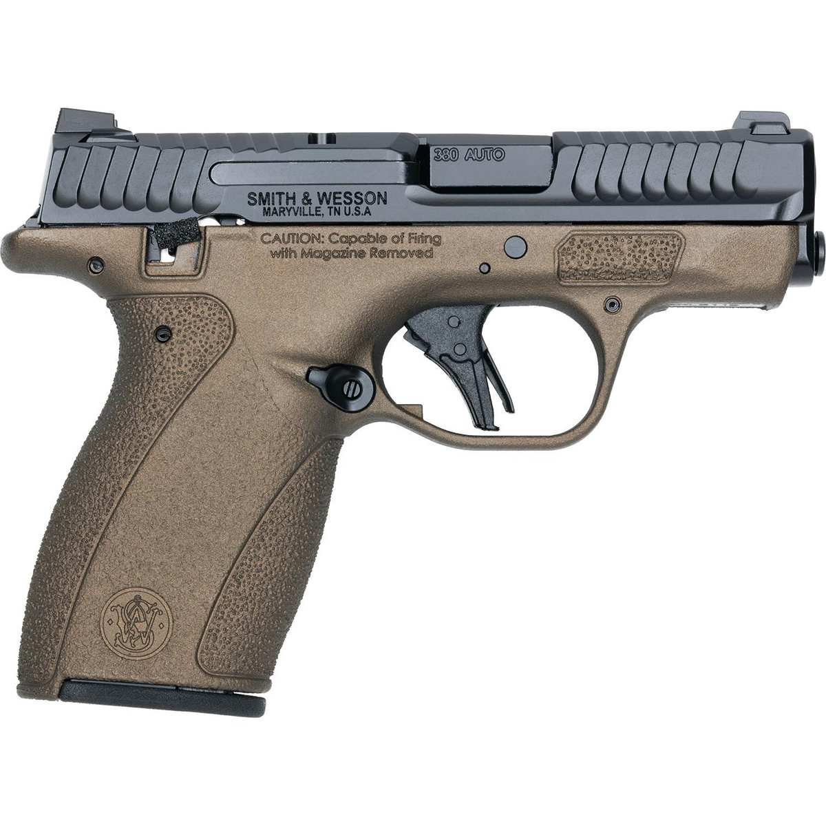 S&W M&P Bodyguard 2.0 Midnight Bronze Thumb Safety Handgun .380 Auto 10(1)&12(1)rd Magazines 2.75" Barrel Midnight Bronze…
