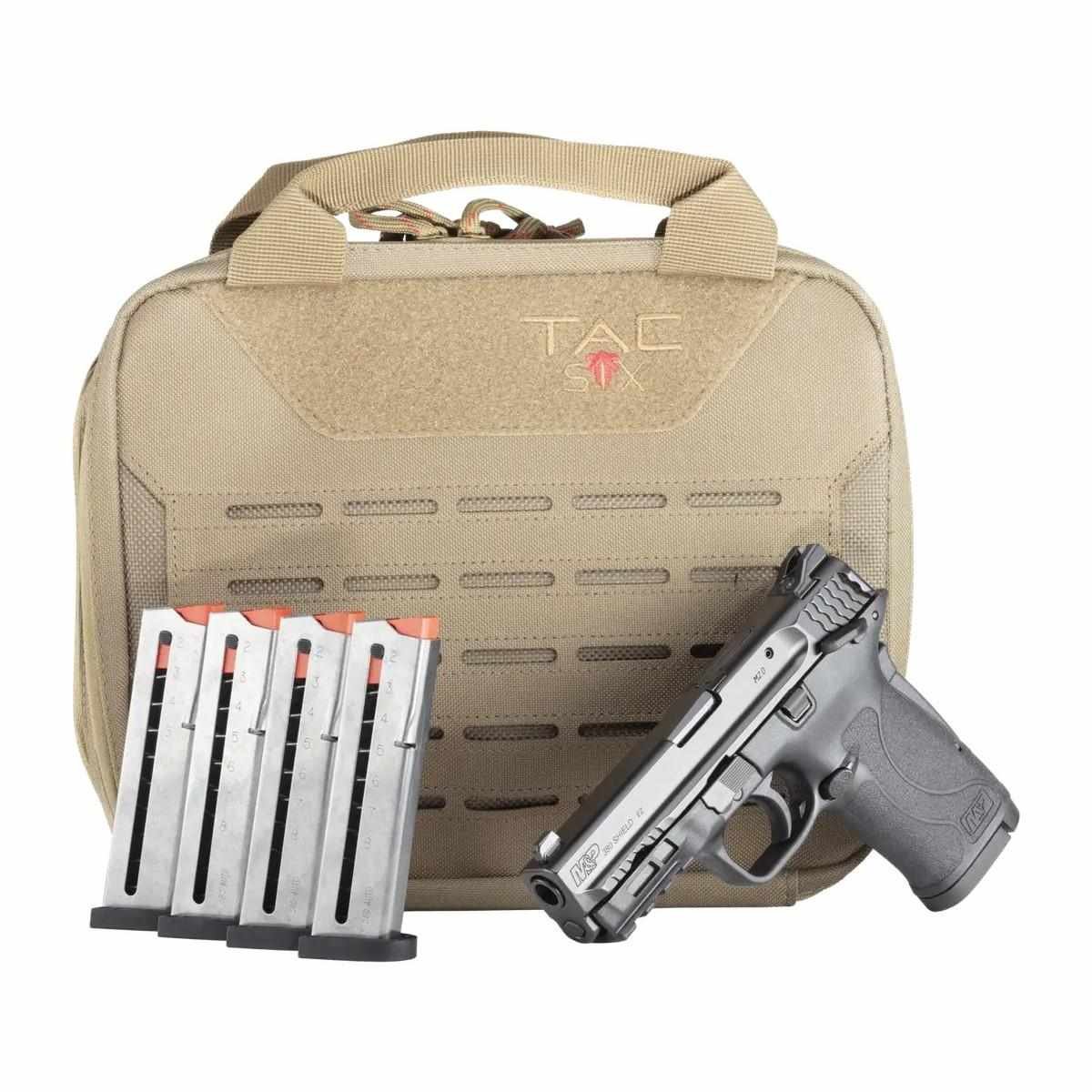 Smith & Wesson M&P380 Shield EZ M2.0 Handgun Bundle .380 Auto 8rd Magazines (5) 3.68" Barrel Black with Case by Smith &…