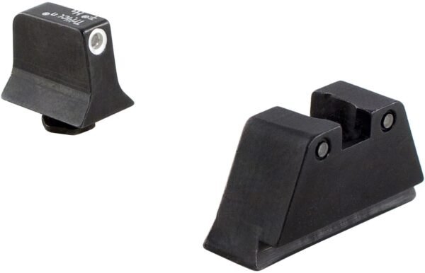 Trijicon Bright & Tough Night Sight Suppressor Night Sight Set for Glock - White Front/Black Rear with Green Lamps