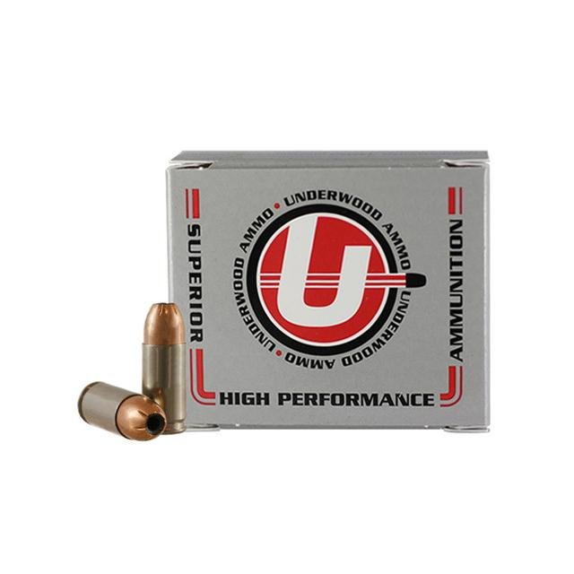 Underwood Hunting & Self Defense Handgun Ammunition 9mm Luger(+P) 147gr JHP 1125 fps 20/ct by Underwood Ammo