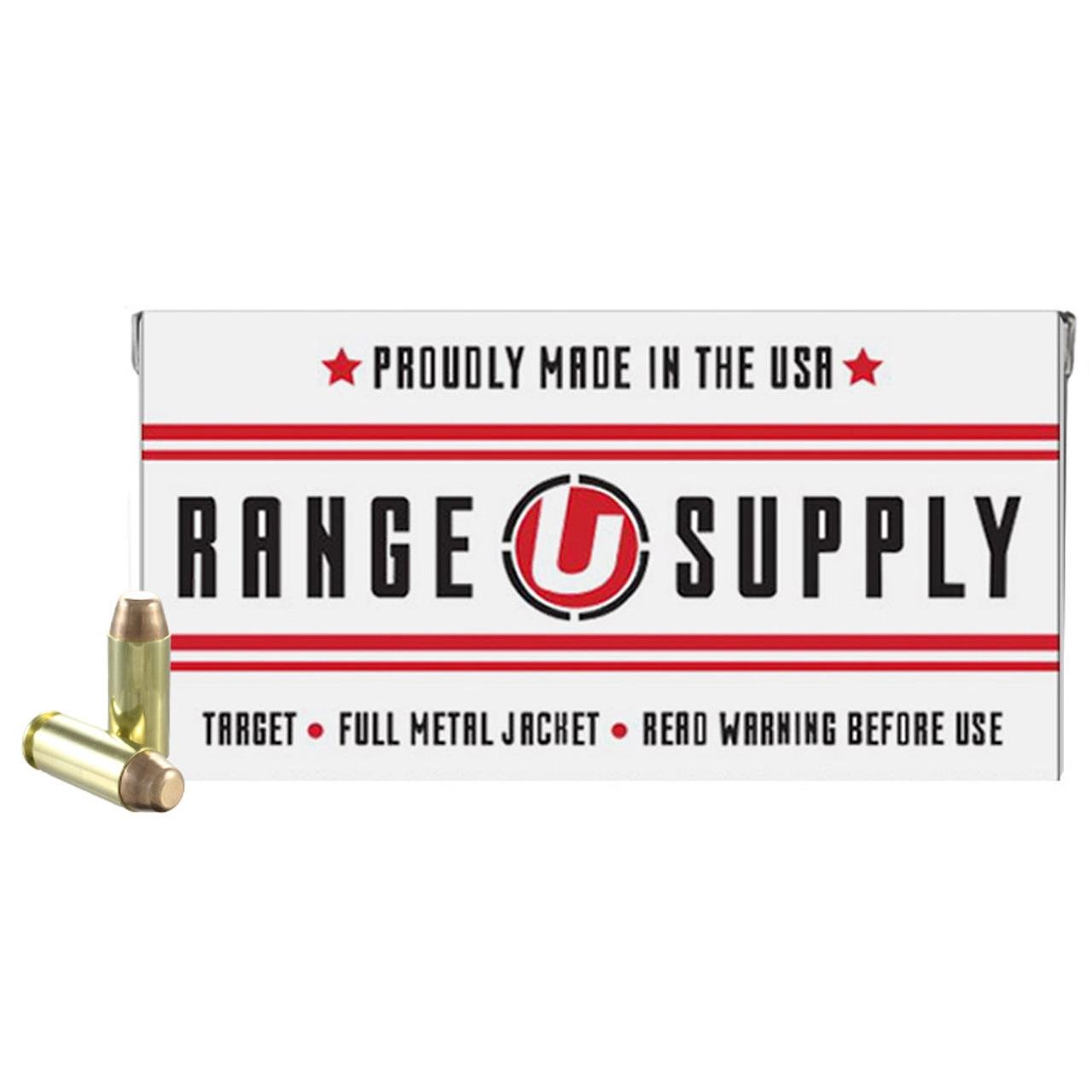Underwood Range Supply Handgun Ammunition 10mm Auto 180 Grain FMJ 1250 fps 50/ct by Underwood Ammo
