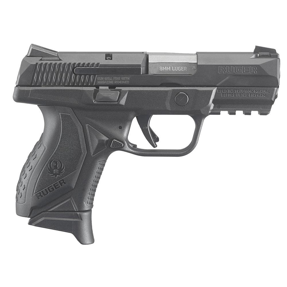 Ruger American Compact Handgun 9mm Luger 17rd Magazine 3.55" Barrel Black by Ruger / Sturm, Ruger & Co.