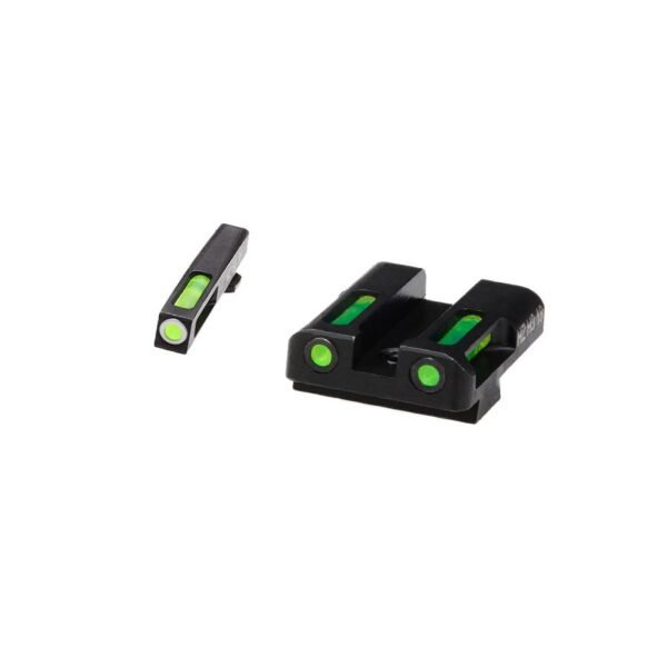 HIVIZ LiteWave H3 sight Green LitePipe/White front ring fits Glock Models Chambered in 9mm Luger 40 S&W and .357 Sig byโฆ
