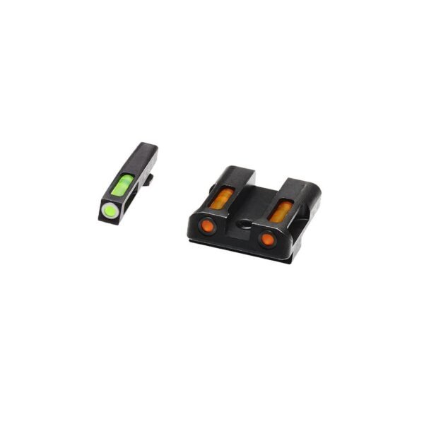 HIVIZ LiteWave H3 sight orange/Green Litepipes w/White front ring Glock models chambered in 45 ACP 45 Gap and 10mm by North…