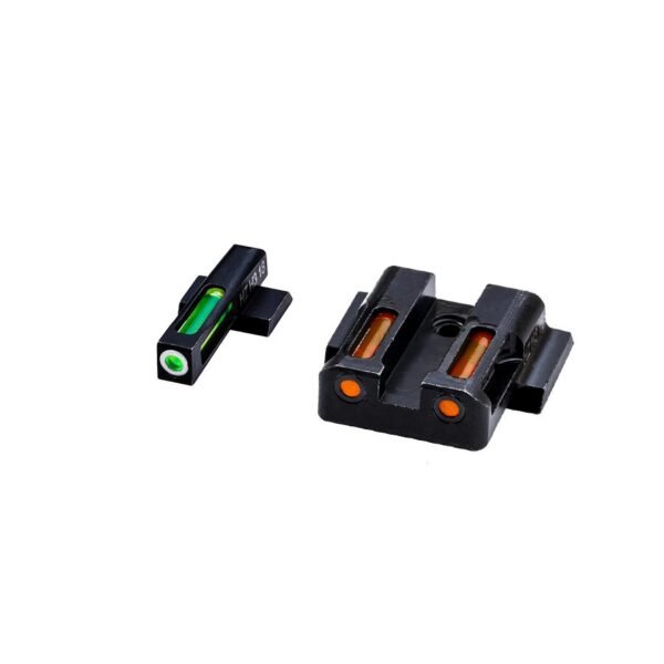 HIVIZ LiteWave H3 sight Orange/Green LitePipe/White front ring fits S&W Shield models by North Pass Ltd. Hiviz