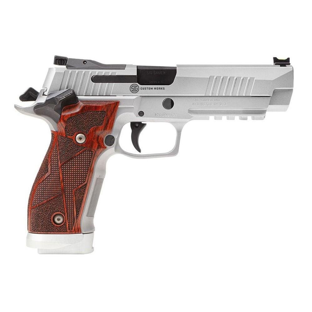 Sig Sauer P226 XFive Handgun 9mm Luger 10rd Magazines (3) 5" Barrel Silver with Brown Grips