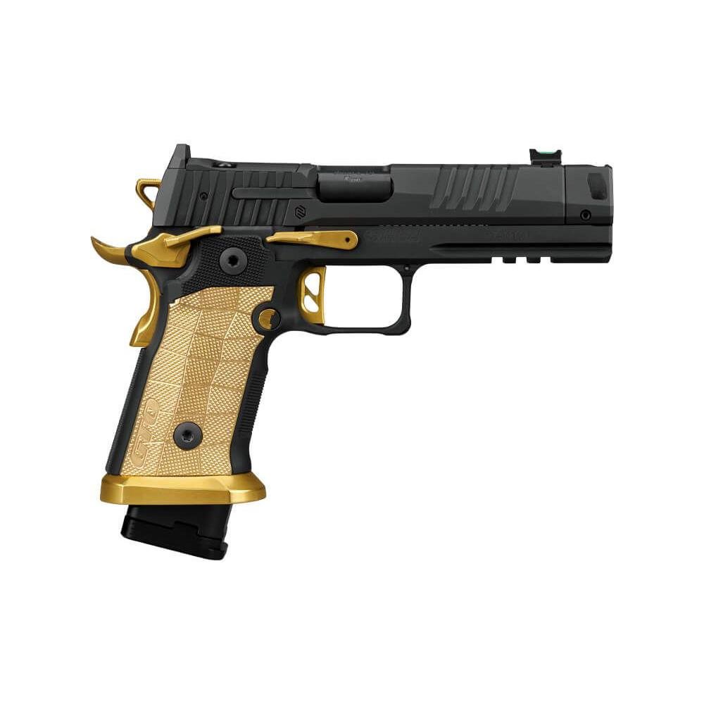 Sig Saur P211 Spectre Comp Handgun 9mm Luger 23(1) & 21(2)rd Magazines 4.4" Compensated Barrel SAO Brass Grip Optic Ready…