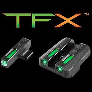 Truglo TFX Tritium-Fiber-Optic Day/Night Sights Fits FNH FNP-40 FNX-40 FNS-40 (Including Compact) - White Outlineβ¦