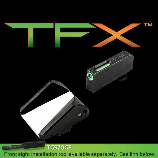 Truglo TFX Tritium Fiber Optic XTREME Handgun F.A.S.T. Sights Fit Glocks Except 42/43 & M.O.S. - F.A.S.T Rear Sight / TFXβ¦