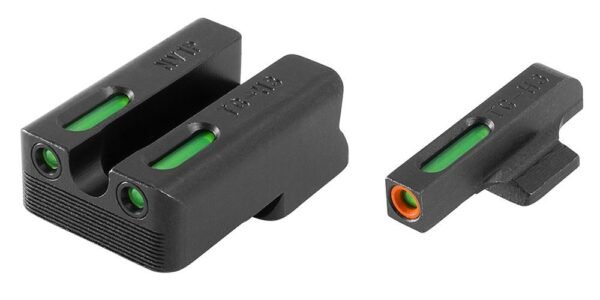 Truglo TFX Pro Tritium/Fiber-Optic Day/Night Sights Fit Novak LoMount cut .270 front / .450 rear - Orange Outlineβ¦
