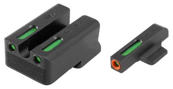 Truglo TFX Pro Tritium/Fiber-Optic Day/Night Sights Fit Novak LoMount cut .270 front / .500 rear - Orange Outlineβ¦