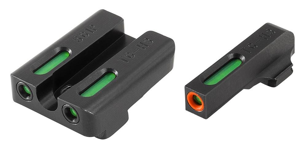 Truglo TFX Pro Next Gen Tritium & Fiber Optic Xtreme Handgun Sight - Sig Sauer #6 front / #8 rear - Orange Outline…