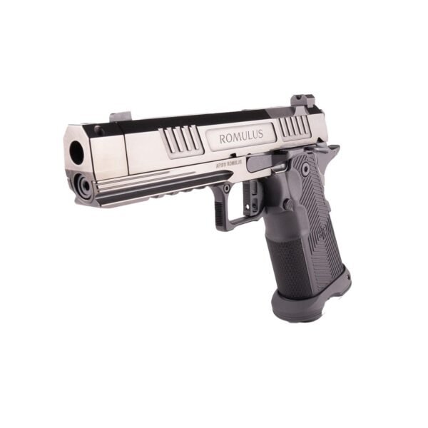AF1911 Romulus RMSC Comp Handgun 9mm Luger 17 & 20rd Magazines 4.25" Threaded Comp Barrel Polished DLC Finish by Alpha…