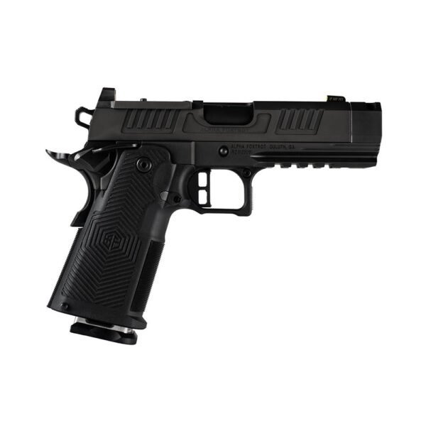 Alpha Foxtrot AF1911-Romulus Handgun 9mm Luger 20rd Magazines(5) 3.5" Compensated Threaded Barrel Black MOS Cut
