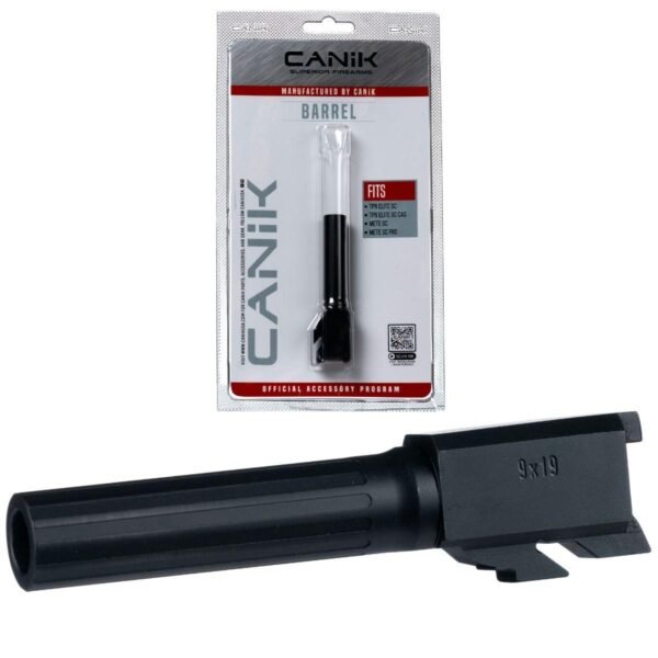 Canik Steel Drop in Barrel for Select 9mm Canik Pistols Sub Compact Fluted Black by Century Arms