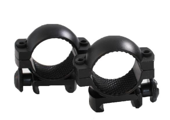 Traditions Aluminum Scope Rings fits Weaver Style Bases 1" Med - Matte Black by Traditions Performance Firearms