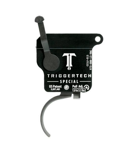 TriggerTech Rem 700 Special Curved Trigger Single Stage Black/Black by Trigger Tech