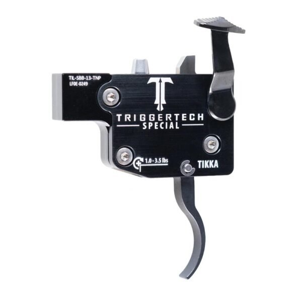 TriggerTech Special Tikka Rifle Trigger 1-3.5 lbs Curved LH Black by Trigger Tech